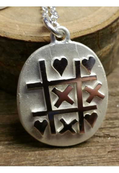 Hearts & Kisses Silver Pendant